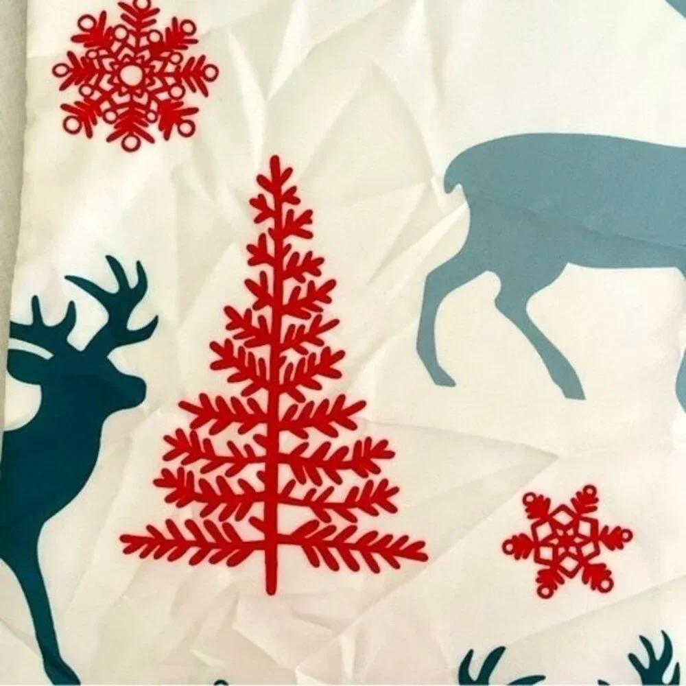 Christmas Reindeer Pillow Cover Holiday Cabin Winter Decor 16x16